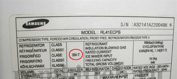 Климатический класс холодильников