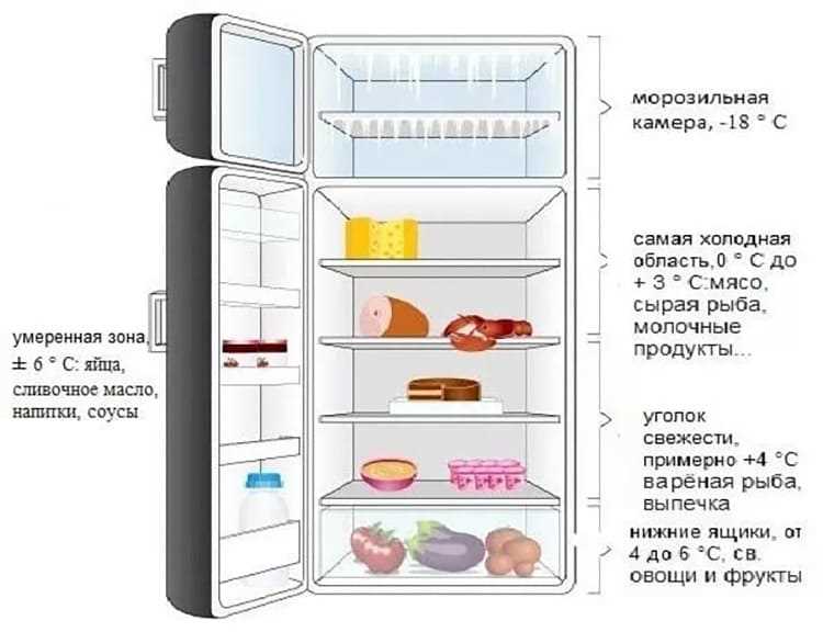 Оптимальная температура в холодильнике и морозильной камере