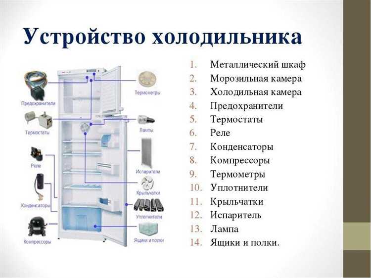 Основные компоненты холодильника: