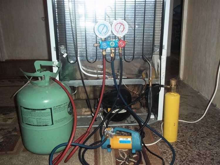 Этапы заправки холодильника фреоном